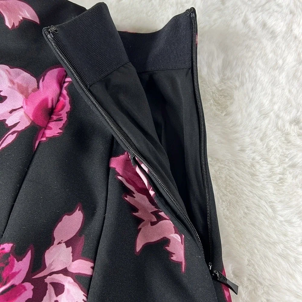 Kate Spade NY Painterly Rose A Line Skirt 2 Fit Flare Pockets Classic Lined Read